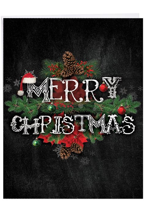 The Best Card Company - Jumbo Merry Christmas Card (8.5 x 11 Inch ...