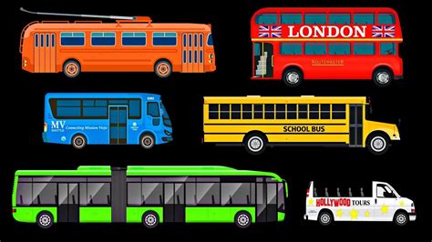 Buses for Kids | Learn Bus Names & Colors | Fun & Educational Organic Learning @OrganicLearning