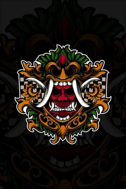 Premium Vector | Skull with bali vector illustration