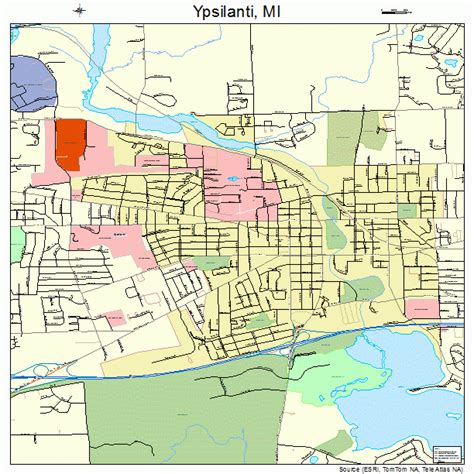 Ypsilanti Michigan Street Map 2689140