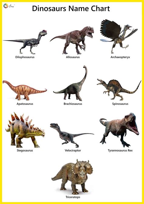 Free Dinosaur Printables With Names - Virginia Carrillo's Kids Worksheets