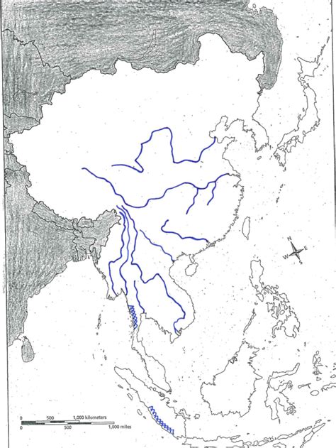 S & SE Asia Phys Map Diagram | Quizlet