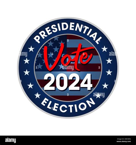 Vote 2024 Presidential election USA, star emblem. President election ...