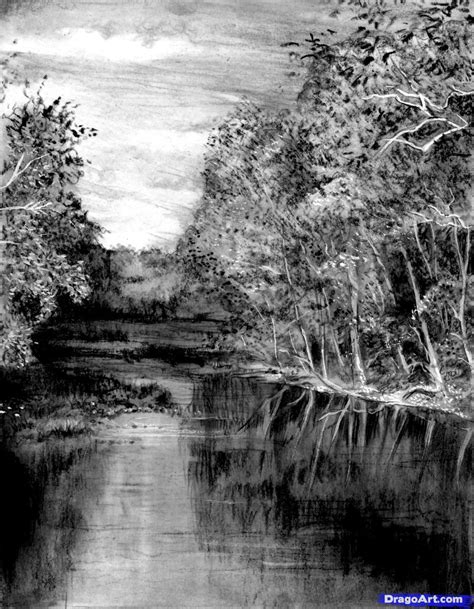 How to Draw a Realistic River | coloring | Pinterest | Rivers, Drawings and Sketches