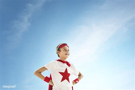 A boy playing superhero | premium image by rawpixel.com | Boys playing ...