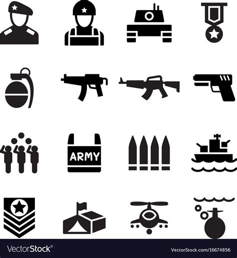 Military icon Royalty Free Vector Image - VectorStock