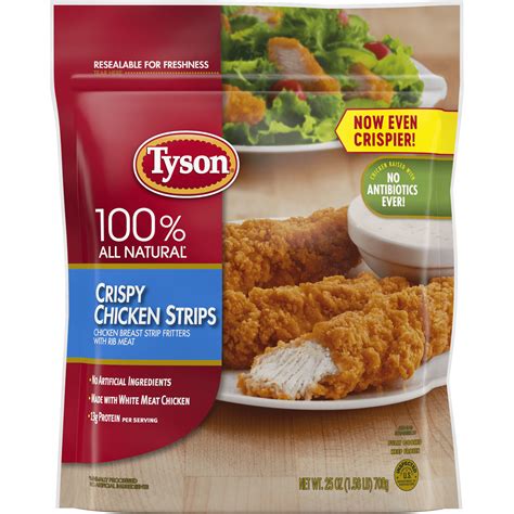 Tyson® Fully Cooked Crispy Chicken Strips, 25 oz. (Frozen) - Walmart.com