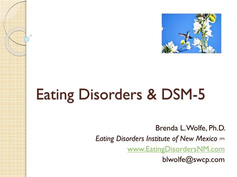 PPT - Eating Disorders & DSM-5 PowerPoint Presentation, free download - ID:2305103