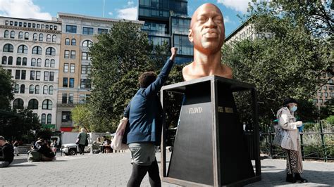 George Floyd Statue Vandalized In New York City