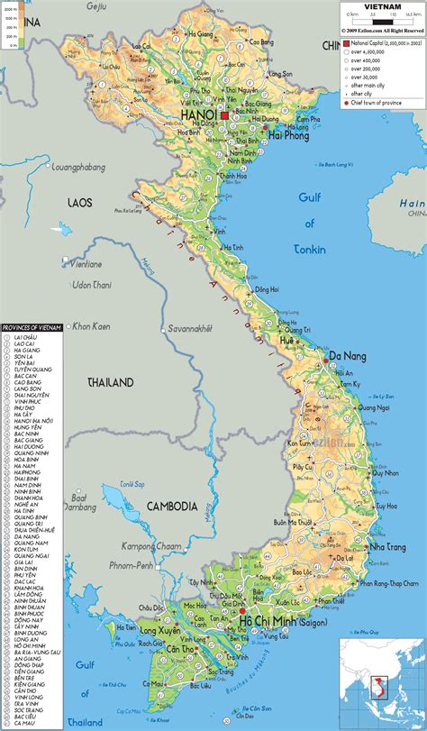 Printable Map Of Vietnam