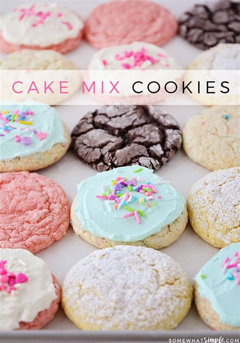 3 Ingredient Cake Mix Cookies Recipe | Somewhat Simple