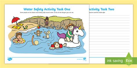 Water Safety Worksheet | Teaching Resources (teacher made)