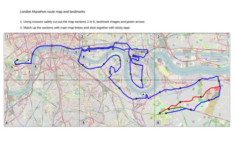 London marathon landmarks | Teaching Resources