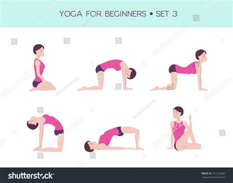 Vector Set Basic Yoga Asanas Yoga Stock Vector (Royalty Free) 451210582 | Shutterstock