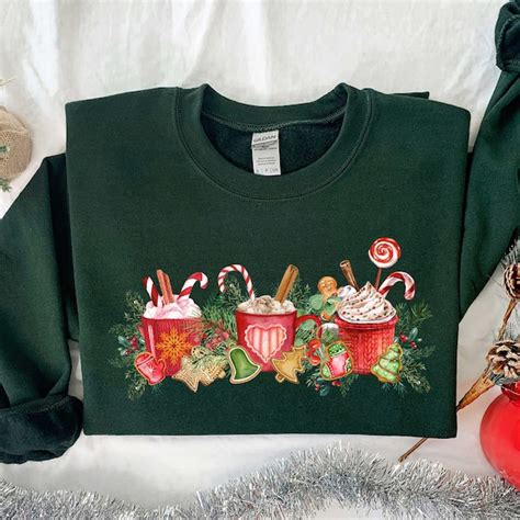 Christmas Coffee Cup Sweatshirt - Etsy