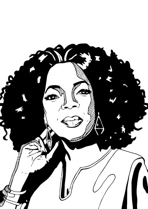 PAPERFOXNL - Oprah - black and white fineliner illustration www.etsy ...