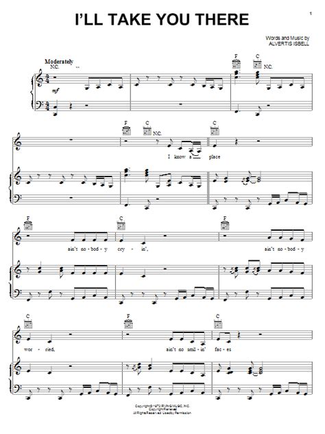 The Staple Singers "I'll Take You There" Sheet Music Notes | Download ...