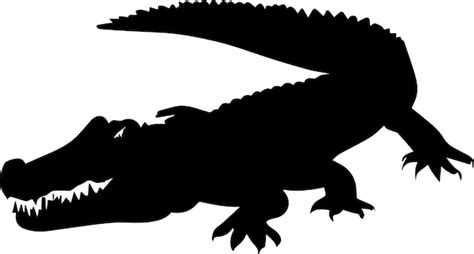 Premium Vector | Crocodile vector silhouette 3