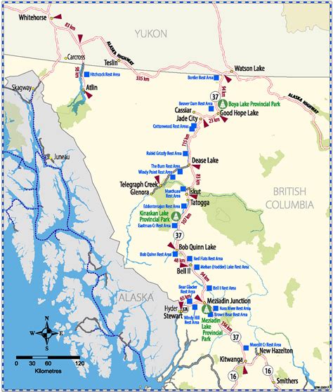 Highway 37 Map - Province of British Columbia