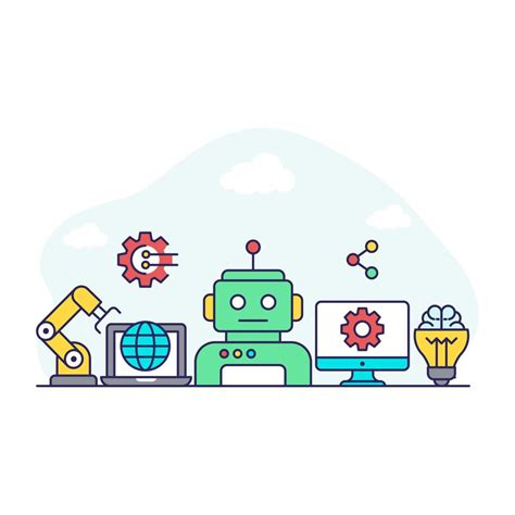 Chatbot illustration in flat design 9780956 Vector Art at Vecteezy