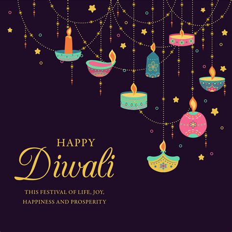 Happy diwali. Festival of light, greeting card.Diwali colorful posters with main symbols ...