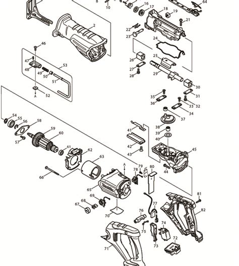 Makita bjr181z Parts - 18V LXT Lithium-Ion Cordless Reciprocating Saw - Makita Reciprocating Saw ...