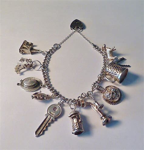 Antiques Atlas - Rare Vintage Sterling Silver Charm Bracelets