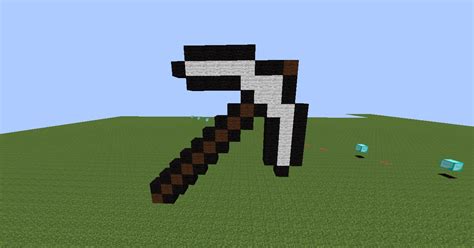 Minecraft Iron Pickaxe Pixel Art Pickaxes can destroy stone and ore ...