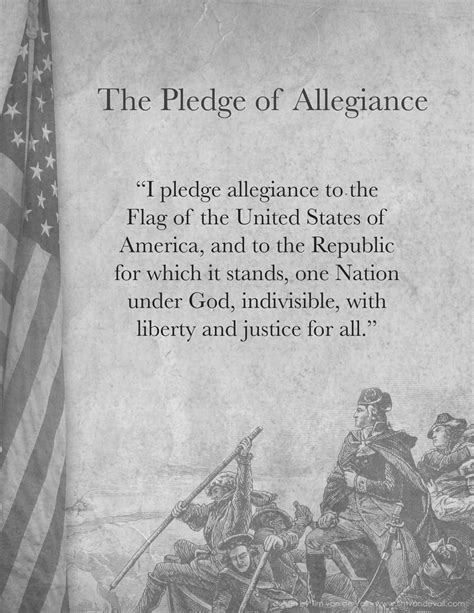 Pledge of Allegiance Words Printable | Social Studies