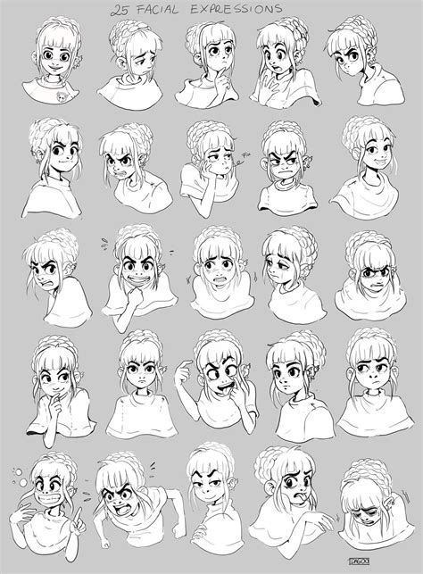 Facial Expressions Chart Drawing at PaintingValley.com | Explore collection of Facial ...