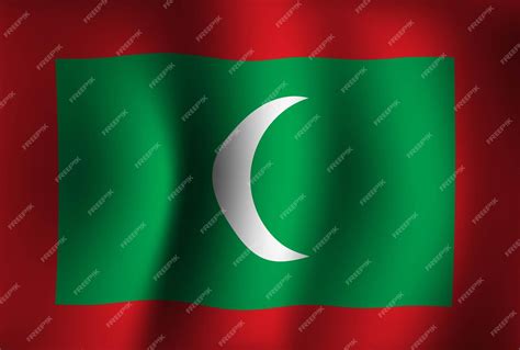 Premium Vector | Maldives flag background waving 3d national banner ...