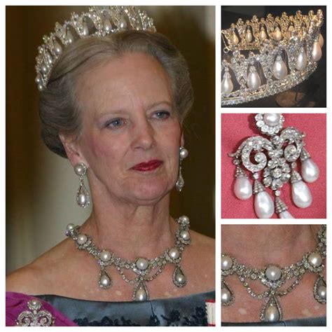 Pearl & Diamond Poire Set Of Denmark | Royal jewels, Royal crown jewels ...