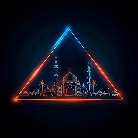 Premium Photo | Radiant Neon Bangui Skyline Within a Silhouette Triangle Lan Y2K Glowing Tshirt ...