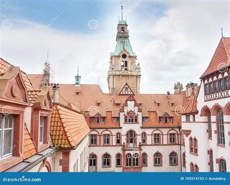 New City Hall in Hannover, Germany Stock Image - Image of reflection ...