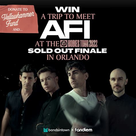 Win a Trip to Meet AFI at the Bodies Tour SOLD OUT Finale in Orlando