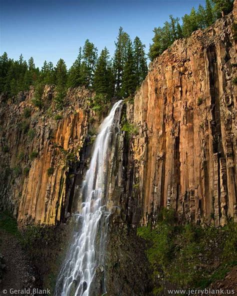 00643 - A summer evening at Palisade Falls in Hyalite Canyon, Custer Gallatin National Forest ...