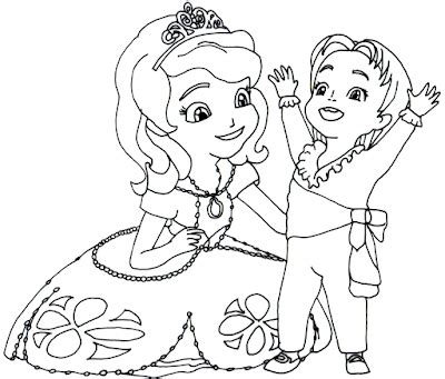sofia the first coloring page for kids | Coloring Draw
