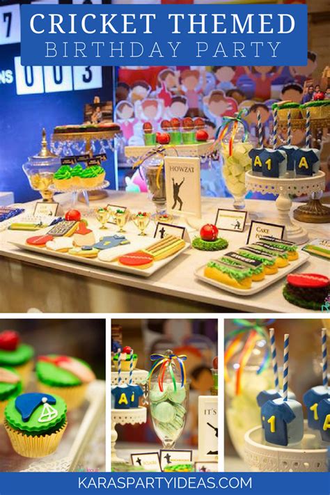 Kara's Party Ideas Sporty Cricket Themed Birthday Party | Kara's Party ...