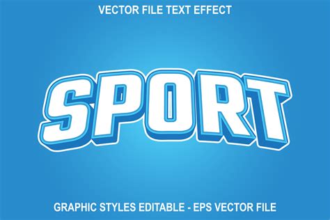 Sports Text Effect on Blue Color Graphic by Eric Kusuma · Creative Fabrica