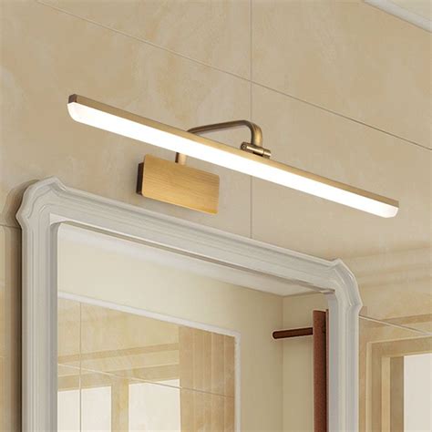 Modern Style Armed LED Bathroom Vanity Light in Satin Gold | Bathroom light bar, Modern bathroom ...