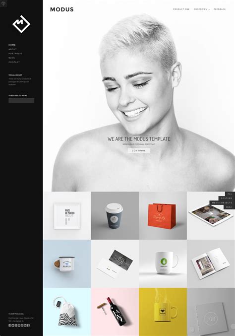 Modus - HTML Portfolio template by neuethemes on @creativemarket Html ...