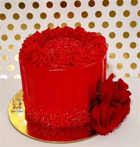 Red Valentine's Day Cake in 2021 | Valentines day cakes, Valentines, Valentines day