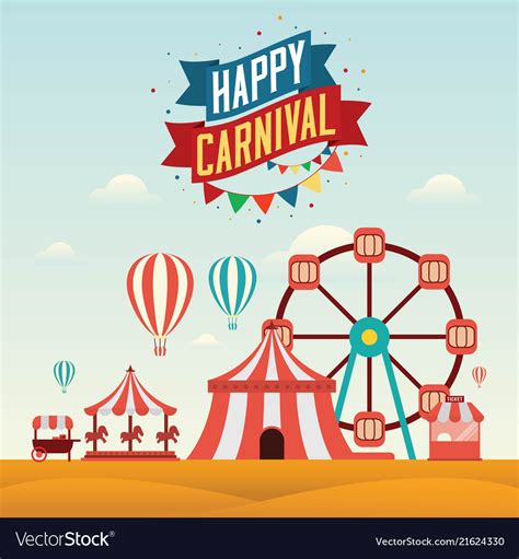 Carnival funfair design Royalty Free Vector Image