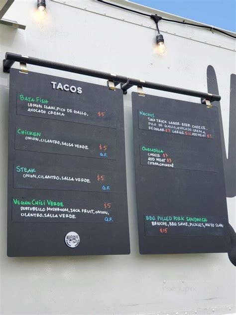 Online Menu of Wedo's Tacos, Monterey, CA