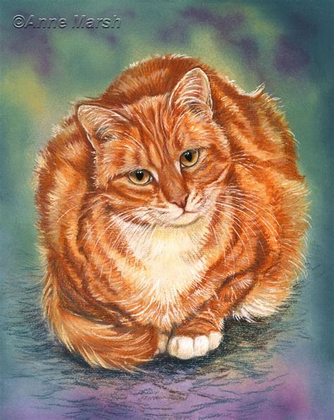 GINGER CAT SUSIE LIMITED EDITION PRINT OF PAINTING ANNE MARSH ART | Cat ...