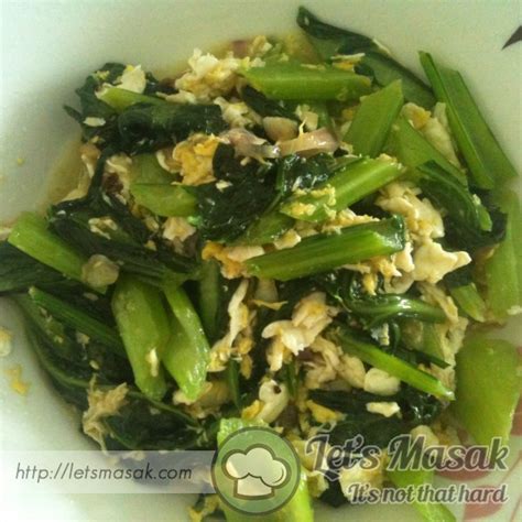 Sayur Sawi Tumis Bersama Telur Recipe | LetsMasak