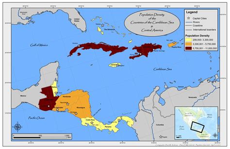 Caribbean Countries and Population Density - David R. Anderson