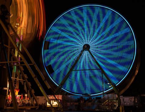 Fair Rides at Night stock image. Image of entertainment - 4837387