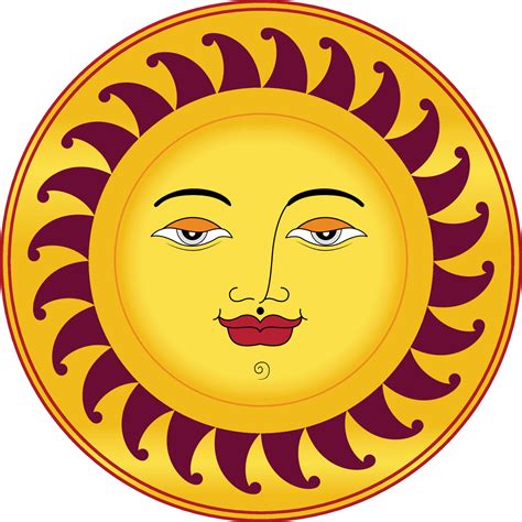 Sun face charm calm vector illustration clip art 22141878 Vector Art at ...