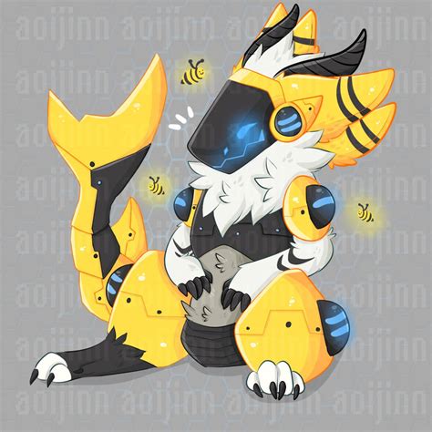 Bee loving Chibi Protogen by ChibiProtogen on DeviantArt